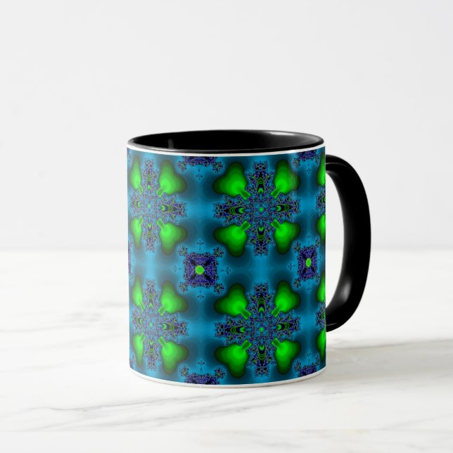 Artdeco Flowers i Retro Stil Mugg (Framsida höger)