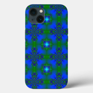 Artdeco i Retro Stil grün blau und sterne