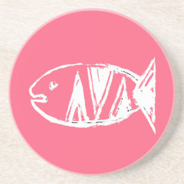artdecofisk no4 underlägg sandsten