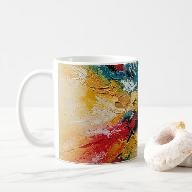 Arte Abstracto Colorido Kaffemugg (Med munk)