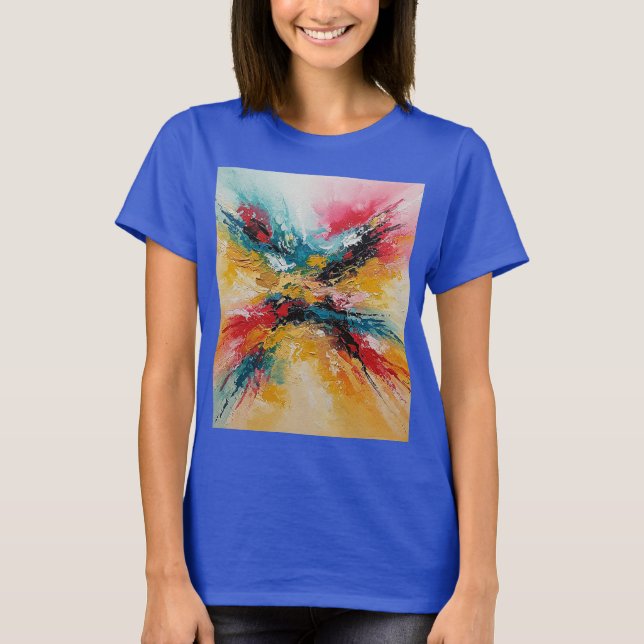 Arte Abstracto Colorido T Shirt (Framsida)