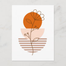 Arte boho flor en un atardecer