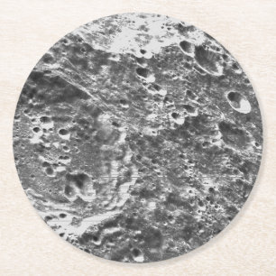 Artemis 1 Måne Uppdrag Lunar-bild Underlägg Papper Rund