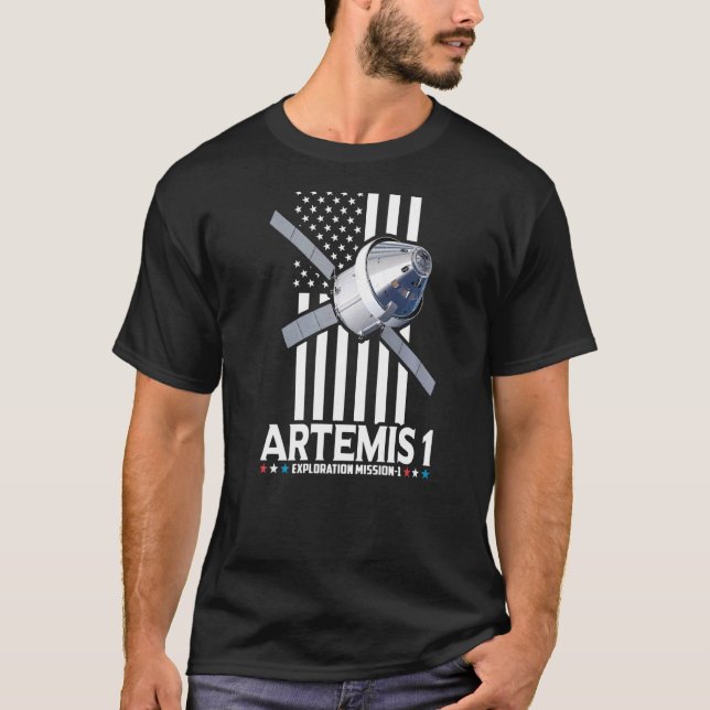 Artemis 1 Prospektering Uppdrag 1 testflygning Mån T Shirt (Framsida)