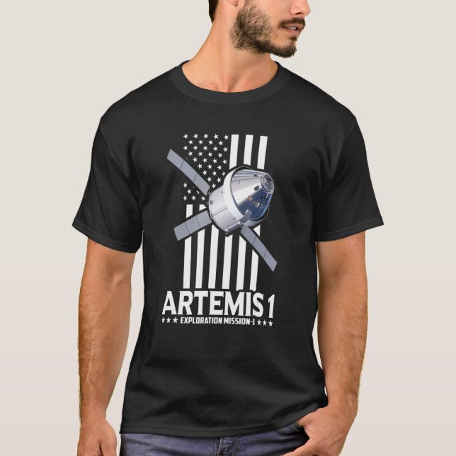 Artemis 1 Prospektering Uppdrag 1 testflygning Mån T Shirt (Framsida)