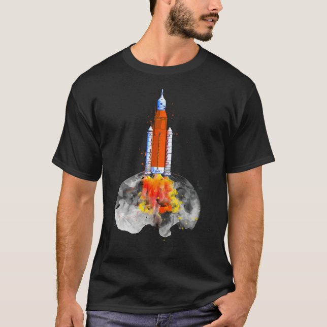 Artemis 1 SLS Rocket Launch Mission To The Moon An T Shirt (Framsida)