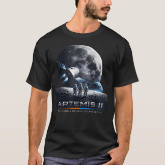 Artemis 2026 månuppdrag raketuppskjutning rymden t shirt