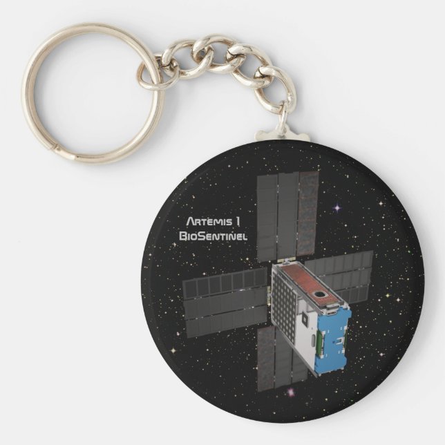 Artemis BioSentinel CubeSat Nyckelring (Framsidan)