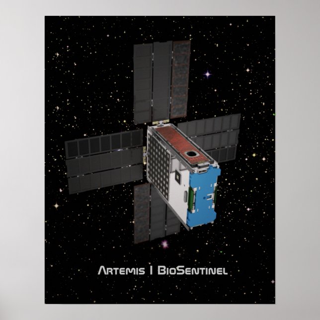 Artemis BioSentinel CubeSat Poster (Framsidan)