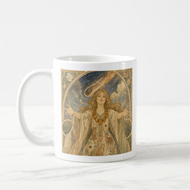 Artemis från himlen - Djurens härskarinna Kaffemugg (Vänster)