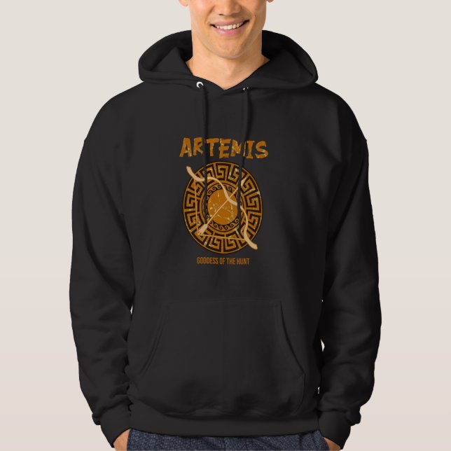 Artemis Goddess för Hunt Ancient Grekiska Mytholog Hoodie (Framsida)