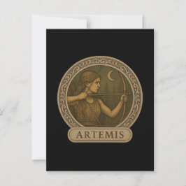 Artemis Goddess Hunt Postcard Vykort