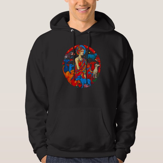 Artemis Greek Mythology Hoodie (Framsida)