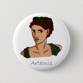 Artemis - Grekiska guddess Badge Knapp