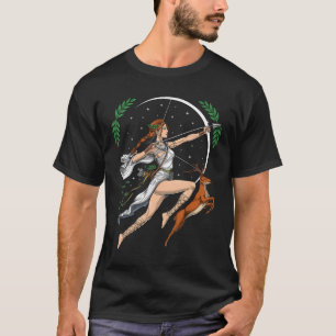 Artemis Grekiska gudinna från Jakt på antikens Gre T Shirt
