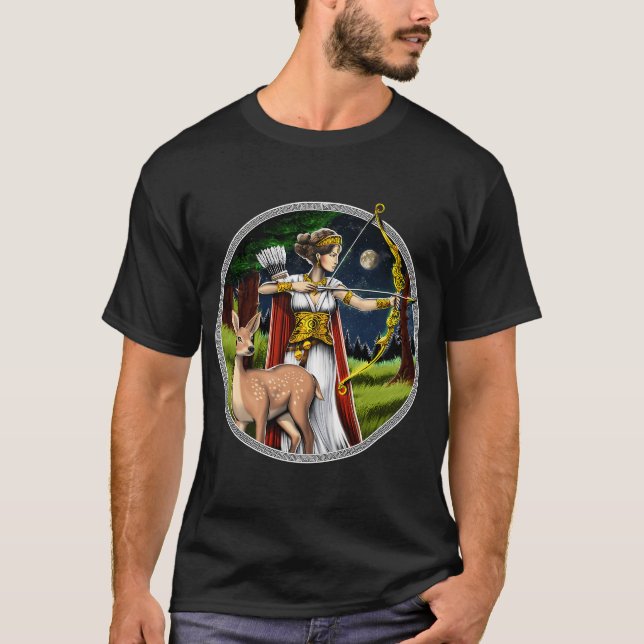 Artemis grekiska jaktgudinna t shirt (Framsida)