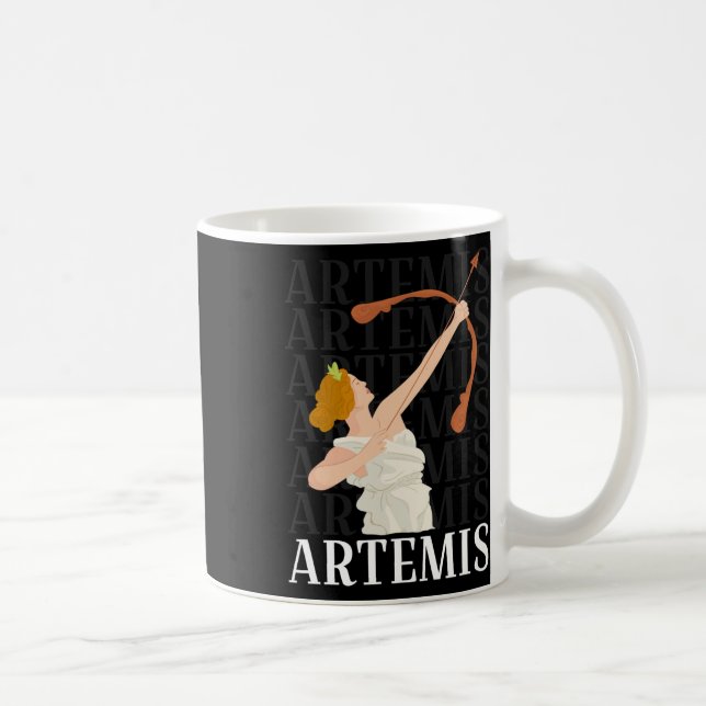Artemis guddess jakt och den Måne grekiska myten Kaffemugg (Höger)