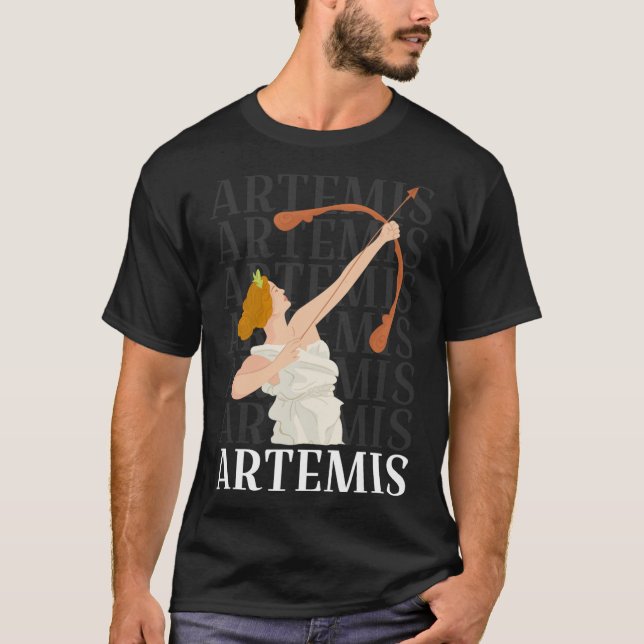 Artemis guddess jakt och den Måne grekiska myten T Shirt (Framsida)
