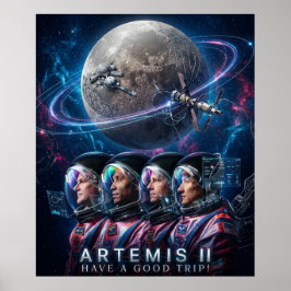 ARTEMIS II Ha en trevlig resa Poster