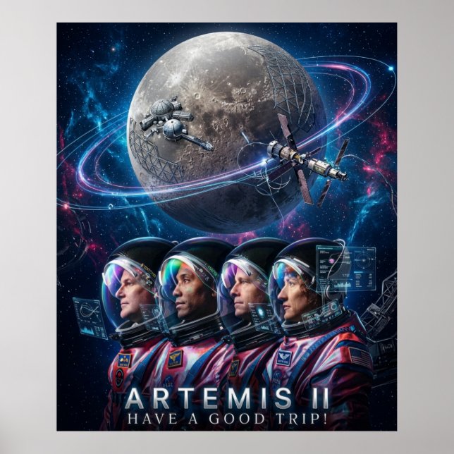 ARTEMIS II Ha en trevlig resa Poster (Framsidan)