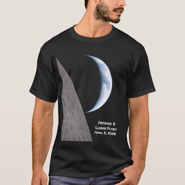 Artemis II Lunar Flyby T Shirt (Framsida)