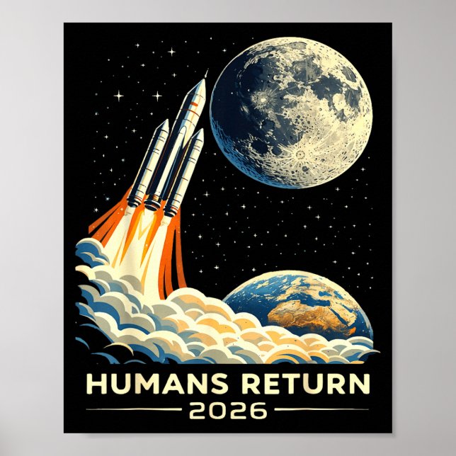 Artemis ii månuppdrag 2026 människor återvänder re poster (Framsidan)