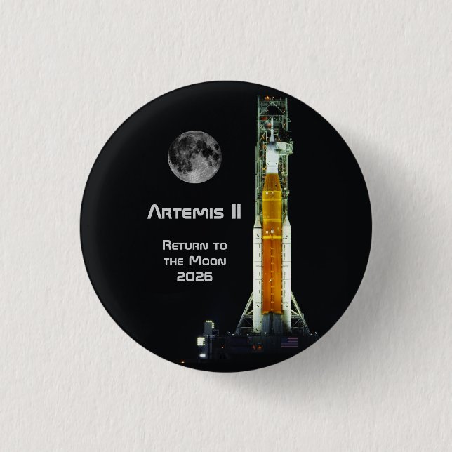 Artemis II månuppdrag Knapp (Framsida)