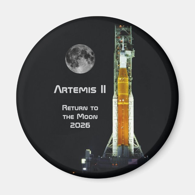 Artemis II månuppdrag Magnet (Framsidan)