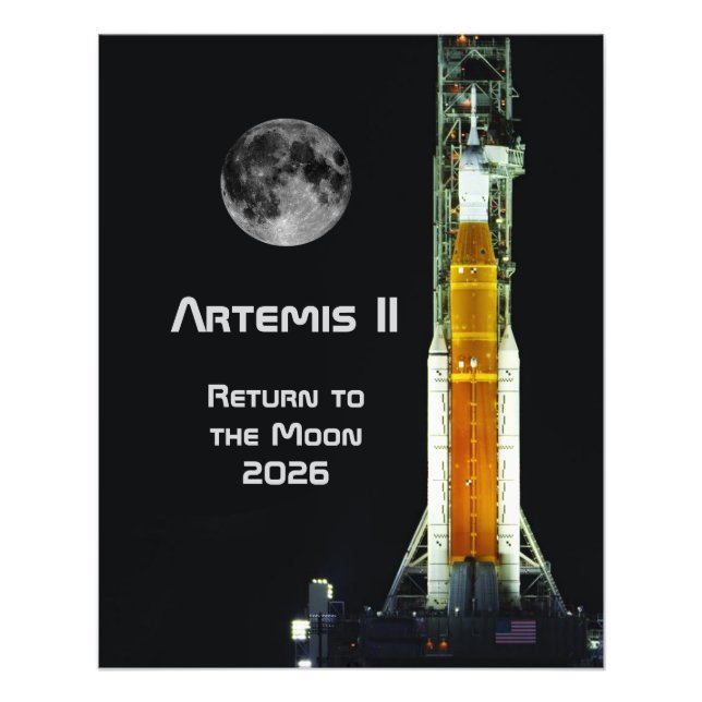 Artemis II Moon Mission Fototryck (Framsidan)