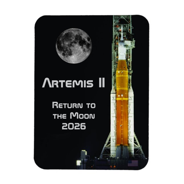 Artemis II Moon Mission Magnet (Vertikal)
