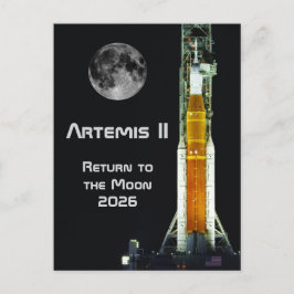 Artemis II Moon Mission Vykort