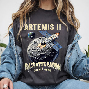 Artemis II NASA månuppdrag Kosmisk galaxkonst T Shirt