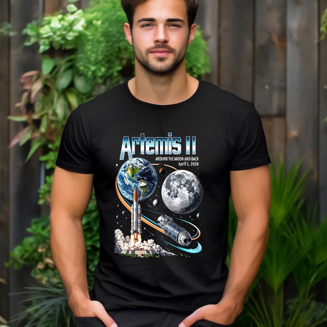 Artemis II NASA Moon Mission Kosmisk Raket T-Shirt (Artemis II)