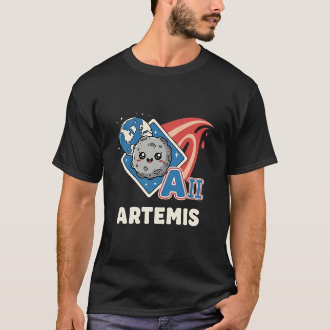 Artemis II NASA rymduppdrag T Shirt (Framsida)