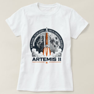 Artemis II Rymduppdrag Raketuppskjutning T-Shirt -