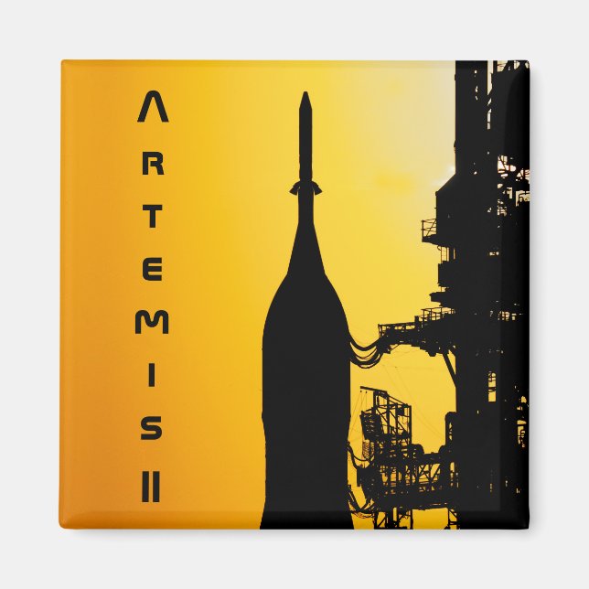 Artemis II till startplattan Magnet (Framsidan)