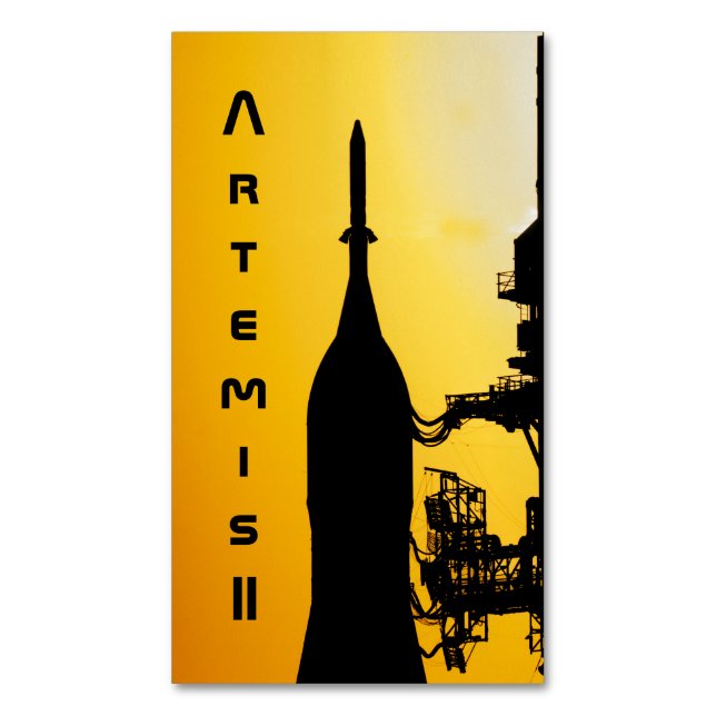 Artemis II till startplattan Magnetiska Visitkort (Framsida vertikal)