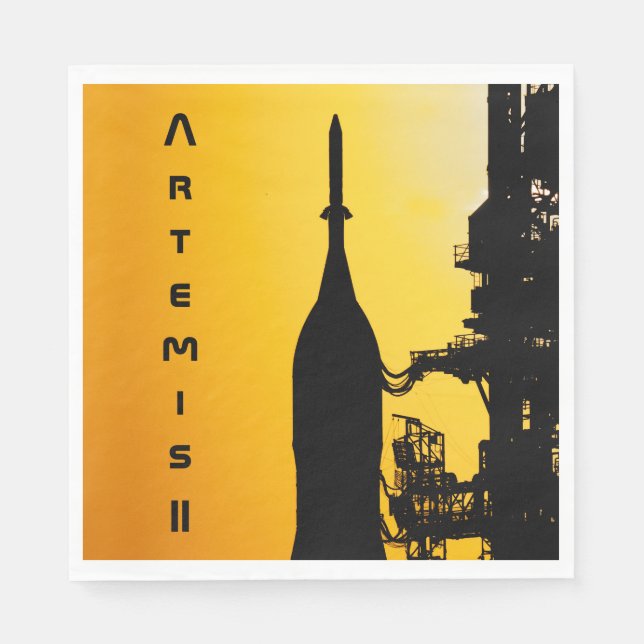 Artemis II till startplattan Pappersservett (Framsidan)