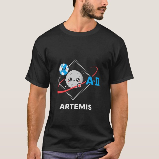 Artemis II-uppdrag - Måne & Jord T Shirt (Framsida)