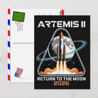Artemis II-uppskjutning till månen 2026 Vykort