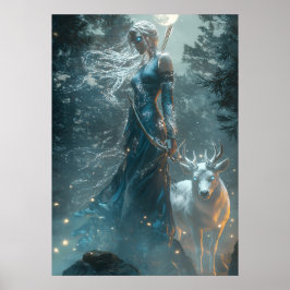 Artemis, jägare av månen - Gudinna av det vilda Poster