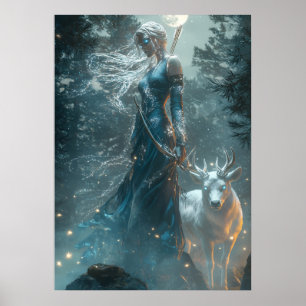 Artemis, jägare av månen - Gudinna av det vilda Poster