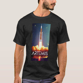 Artemis Launch SLS Måne Rocket Orbit Space T Shirt