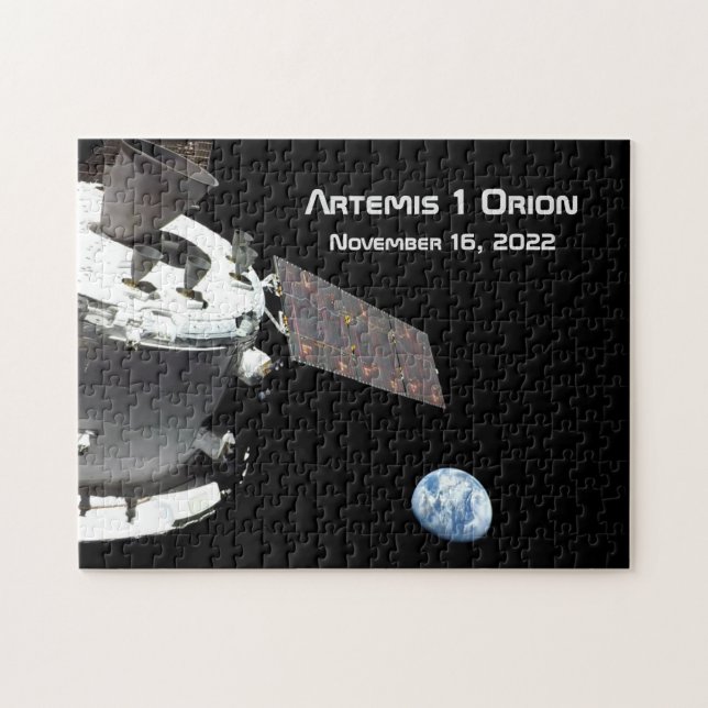 Artemis Orion Spacecraft Blue Marble Pussel (Horisontell)