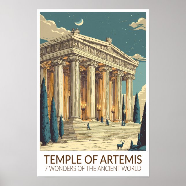 Artemis tempel Sju världsunder Konst Poster (Framsidan)