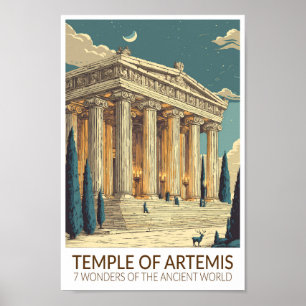 Artemis tempel Sju världsunder Konst Poster