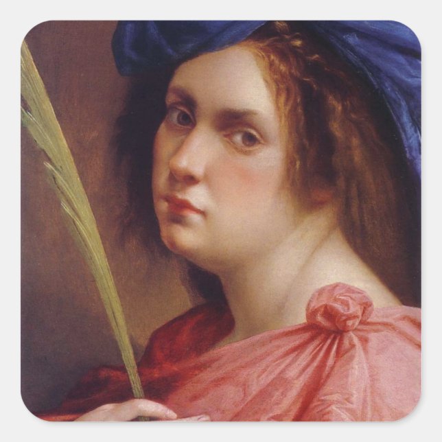 Artemisia Gentileschi Art Fyrkantigt Klistermärke (Framsida)