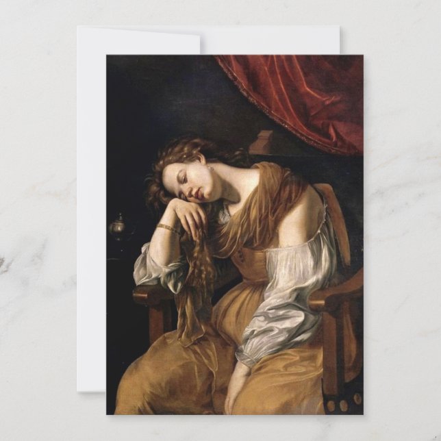 Artemisia Gentileschi - Repentant Mary Magdalene Inbjudningar (Framsida)
