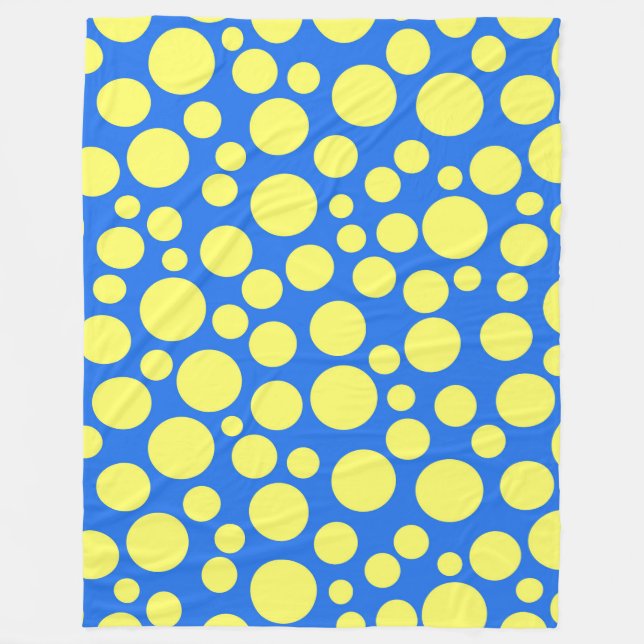 ärter av gult på himlar blå bakgrund fleecefilt (Framsidan)