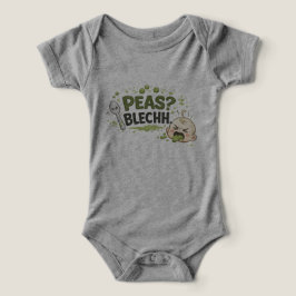 Ärter? Blechh. Grinig Bebis Måltids Bodysuit T Shirt